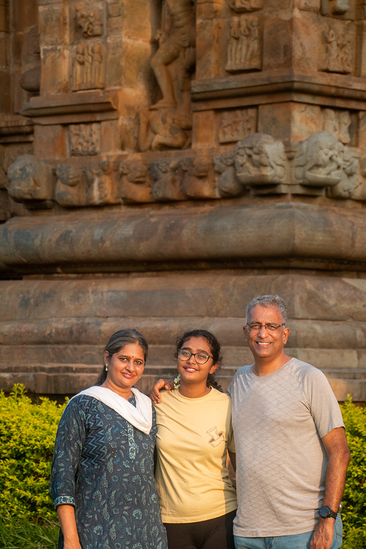 (L) Vani, (M) Sahanya and (R) Ram